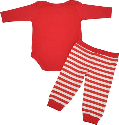 Unisex My 1St Christmas Onesie Outfit Santa Layette Set